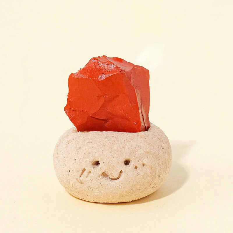 Crystal Little Pudding Yuanbao Fortune Ornament Olivenorma Natural Irregular Crystal Small Bean Decoration Reiki Healing Feng Shui Wealth Gift for Colleagues Crystal Lovers