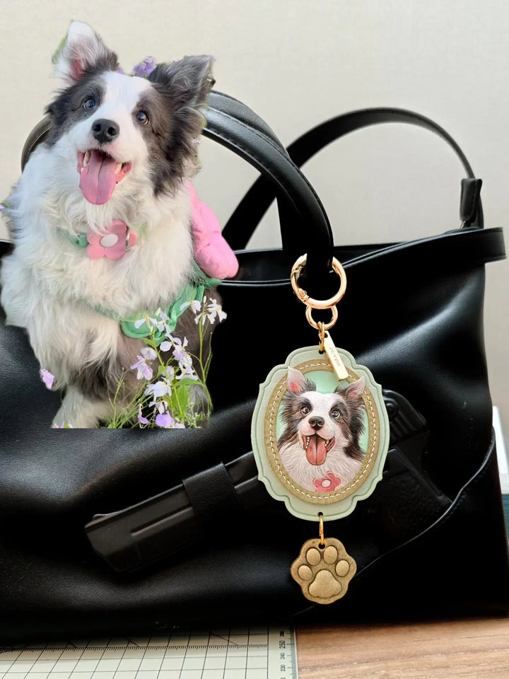 DIY Custom 3D Pet Leather Sculpture Keychain - Dog/Cat Memorial Bag Charm Handcrafted Gift