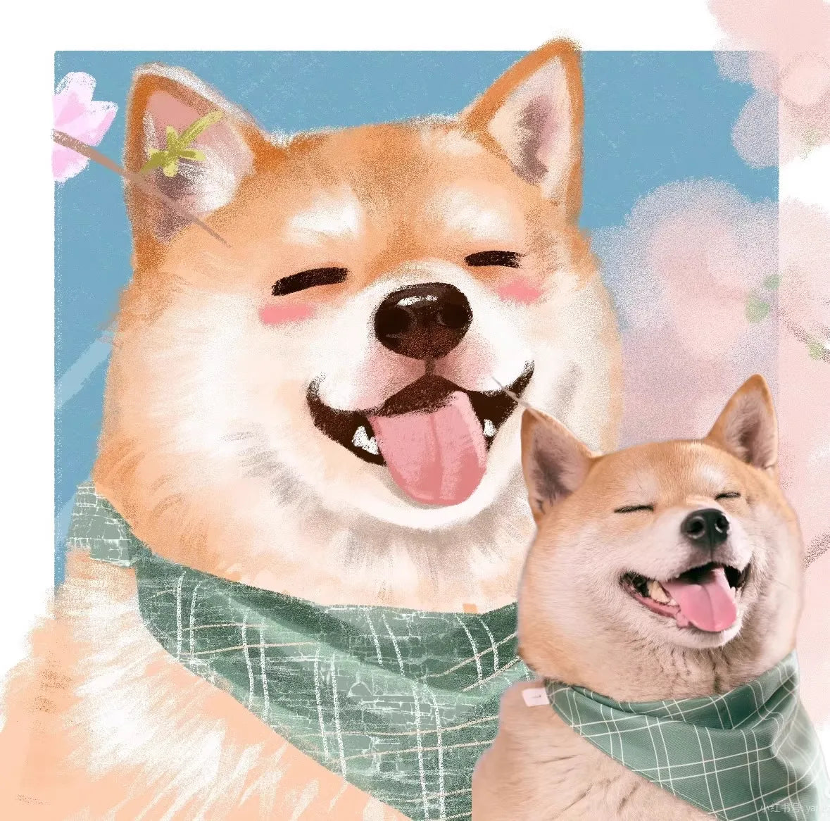 Handmade Pet Portrait Commission 🐱 Dog & Rabbit Custom Hand-drawn Avatars