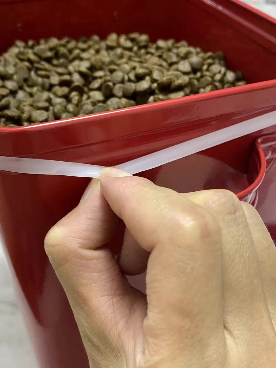 【 Buy 1, Get 2 Free! 😍】 Fun McDonald's Iron Pet Food Storage Bucket in Red - With Sealing Gasket to Prevent Moisture and Keep Pets from Opening. 6-10L Large Capacity