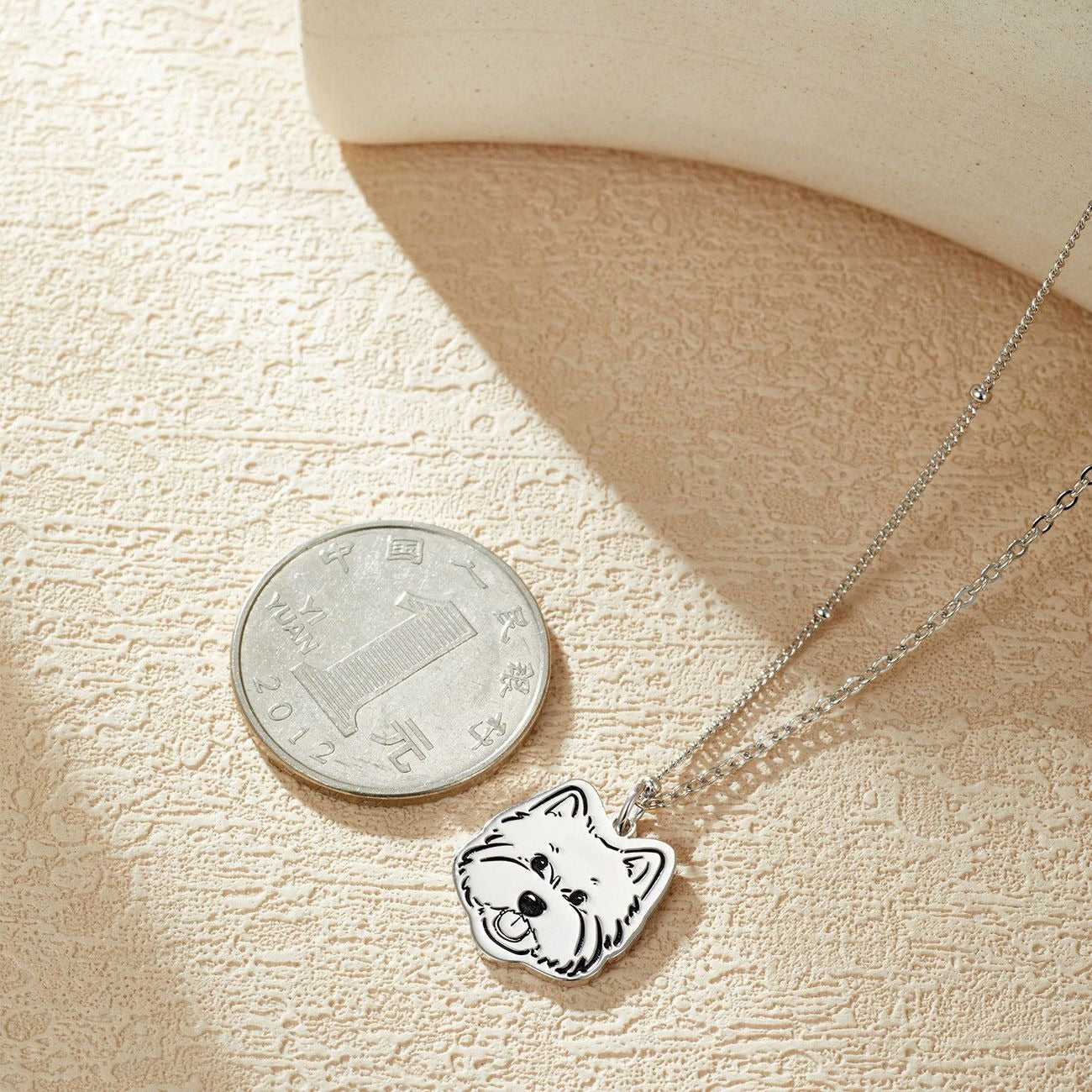 Custom Hand Drawn Pet Portrait Titanium Steel Necklace Personalized Multiple Dogs Cats In One Photo Cute Healing Style Pet Keepsake Jewelry