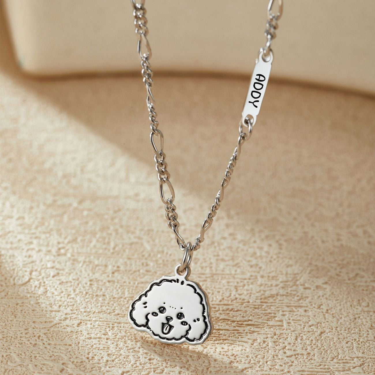 Custom Hand Drawn Pet Portrait Titanium Steel Necklace Personalized Multiple Dogs Cats In One Photo Cute Healing Style Pet Keepsake Jewelry