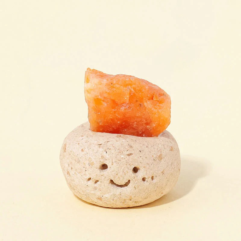 Crystal Little Pudding Yuanbao Fortune Ornament Olivenorma Natural Irregular Crystal Small Bean Decoration Reiki Healing Feng Shui Wealth Gift for Colleagues Crystal Lovers