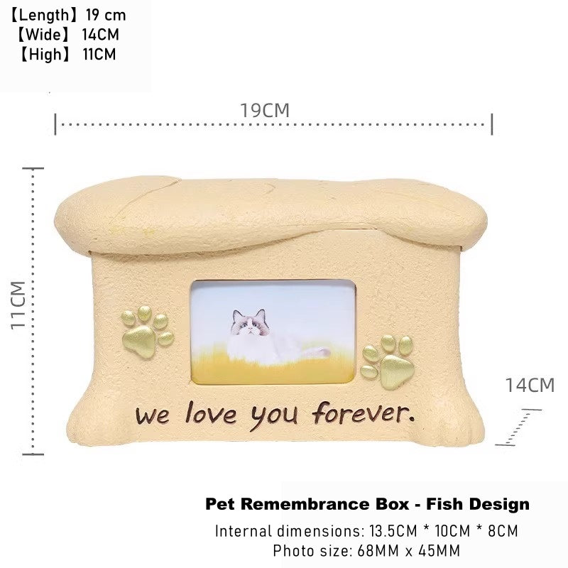 Handcrafted Resin Pet Memorial Casket & Ashes Urn – A Gentle Final Resting Place for Beloved Canine and Feline Companions