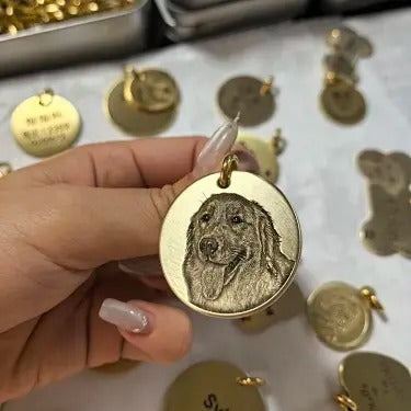 Custom Personalized Pet ID Tag Engraved Dog Cat Name Tag Anti‑Lost Identification Tag For Large Medium Small Dogs Golden Retriever Teddy Shiba Inu