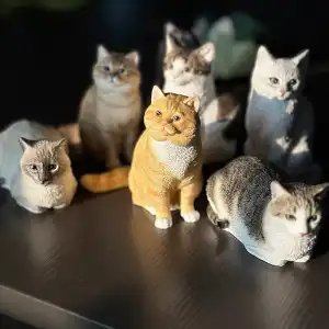 Handmade 3D Custom Pet Bust Refrigerator Magnet - Personalized Dog Cat Memorial Gift for Pet Lovers & Home Decor