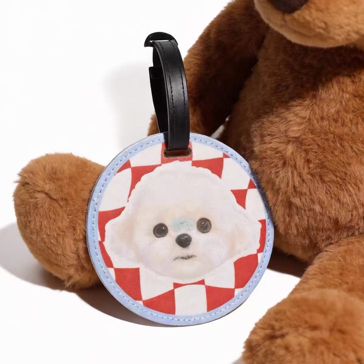 Custom Pet Luggage Tag Travel Boarding Pass Cat Dog Accessory Gift Bag Charm Creative Gift Diy