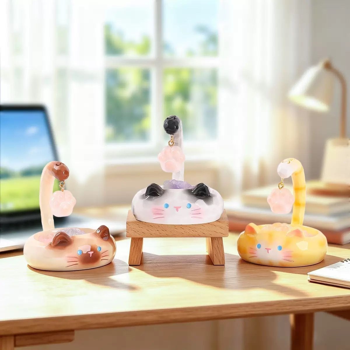 Cartoon Meow Meow Scented Energy Crystal Blind Box Creative Crystal Stone Desktop Ornament Cat Home Decoration