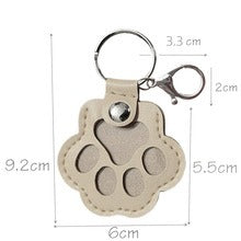 Leather Paw Keychain Pet Hair Collector - Handmade Memorial Storage Bag for Dogs & Cats