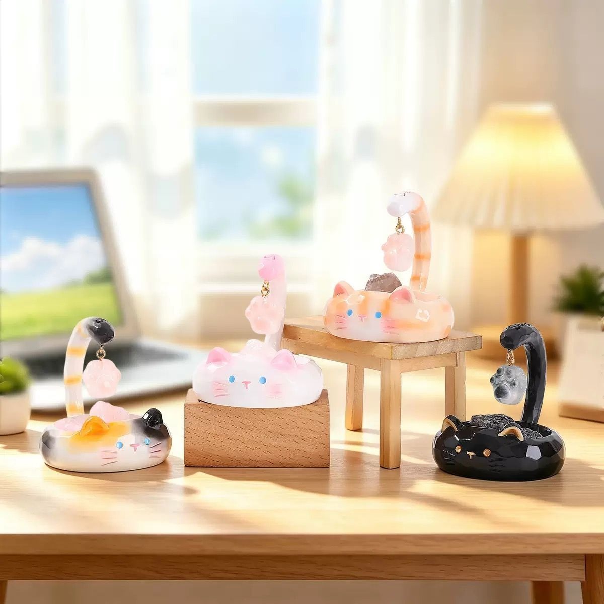 Cartoon Meow Meow Scented Energy Crystal Blind Box Creative Crystal Stone Desktop Ornament Cat Home Decoration