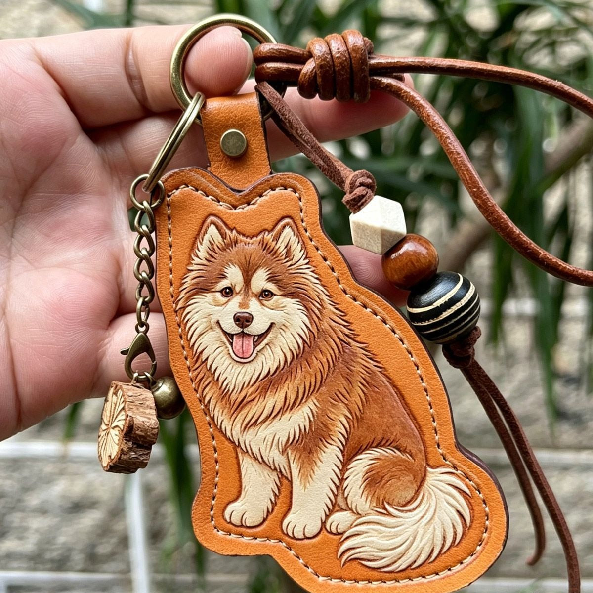 Custom UV Print PU Leather Pet Memorial Keychain Personalized Corgi Cat Picture Keepsake Sympathy Remembrance Gift For Pet Loss Friends Birthday Present