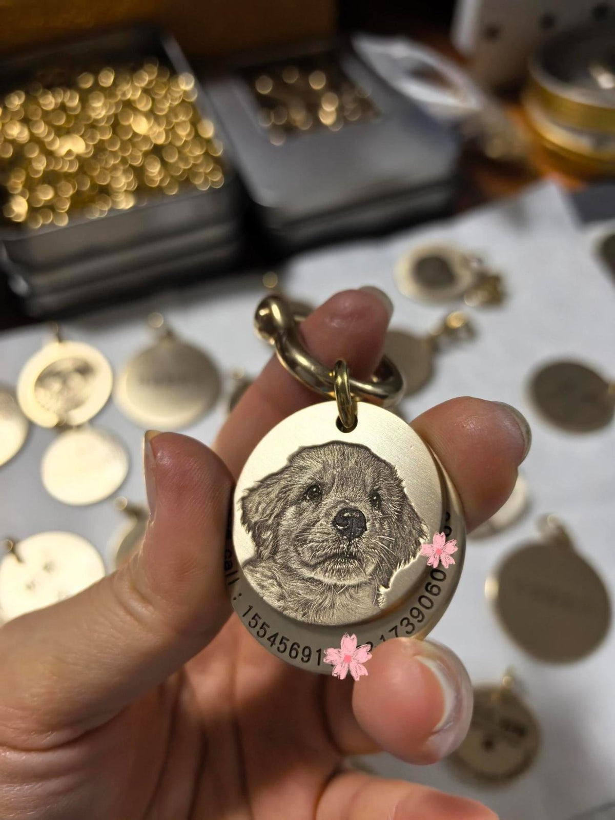 Custom Personalized Pet ID Tag Engraved Dog Cat Name Tag Anti‑Lost Identification Tag For Large Medium Small Dogs Golden Retriever Teddy Shiba Inu