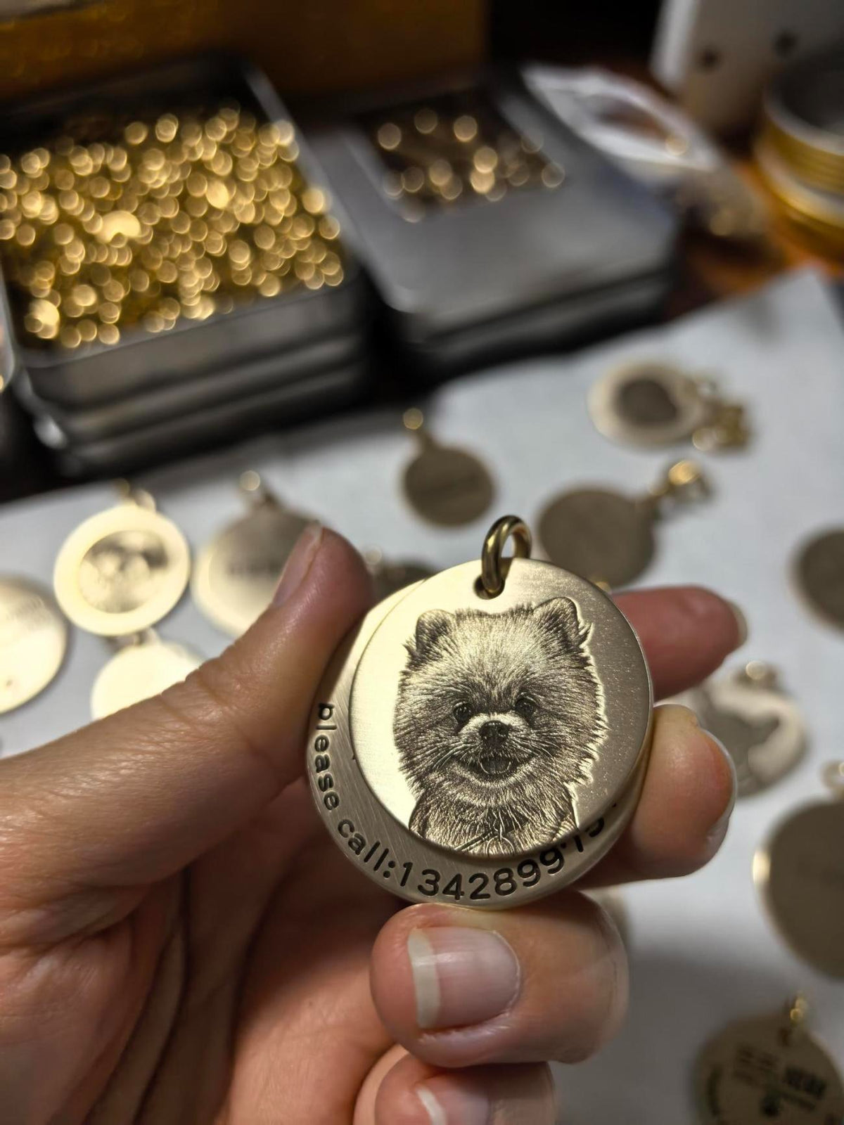 Custom Personalized Pet ID Tag Engraved Dog Cat Name Tag Anti‑Lost Identification Tag For Large Medium Small Dogs Golden Retriever Teddy Shiba Inu
