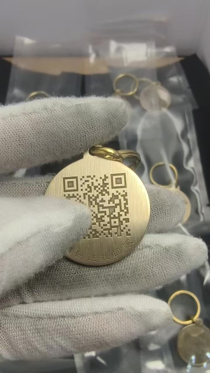 Custom Brass Relief Pet Tag Exquisite Engraved Name Plate Personalized Anti-Lost ID Pendant for Dogs and Cats
