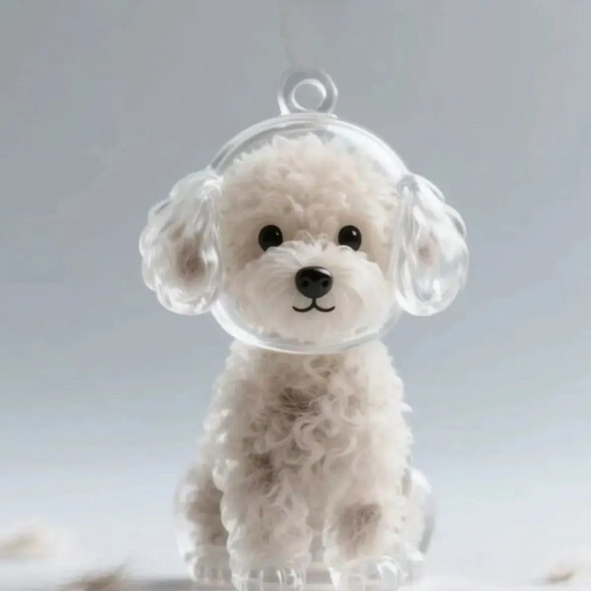 2PCS Cute Cat/Dog Fur Keepsake Keychain - Personalized Pet Hair Capsule