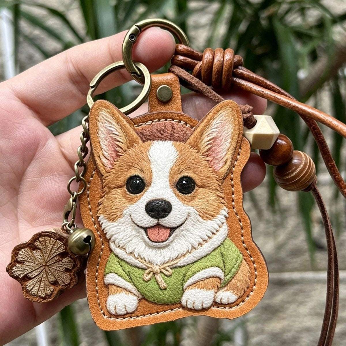 Custom UV Print PU Leather Pet Memorial Keychain Personalized Corgi Cat Picture Keepsake Sympathy Remembrance Gift For Pet Loss Friends Birthday Present