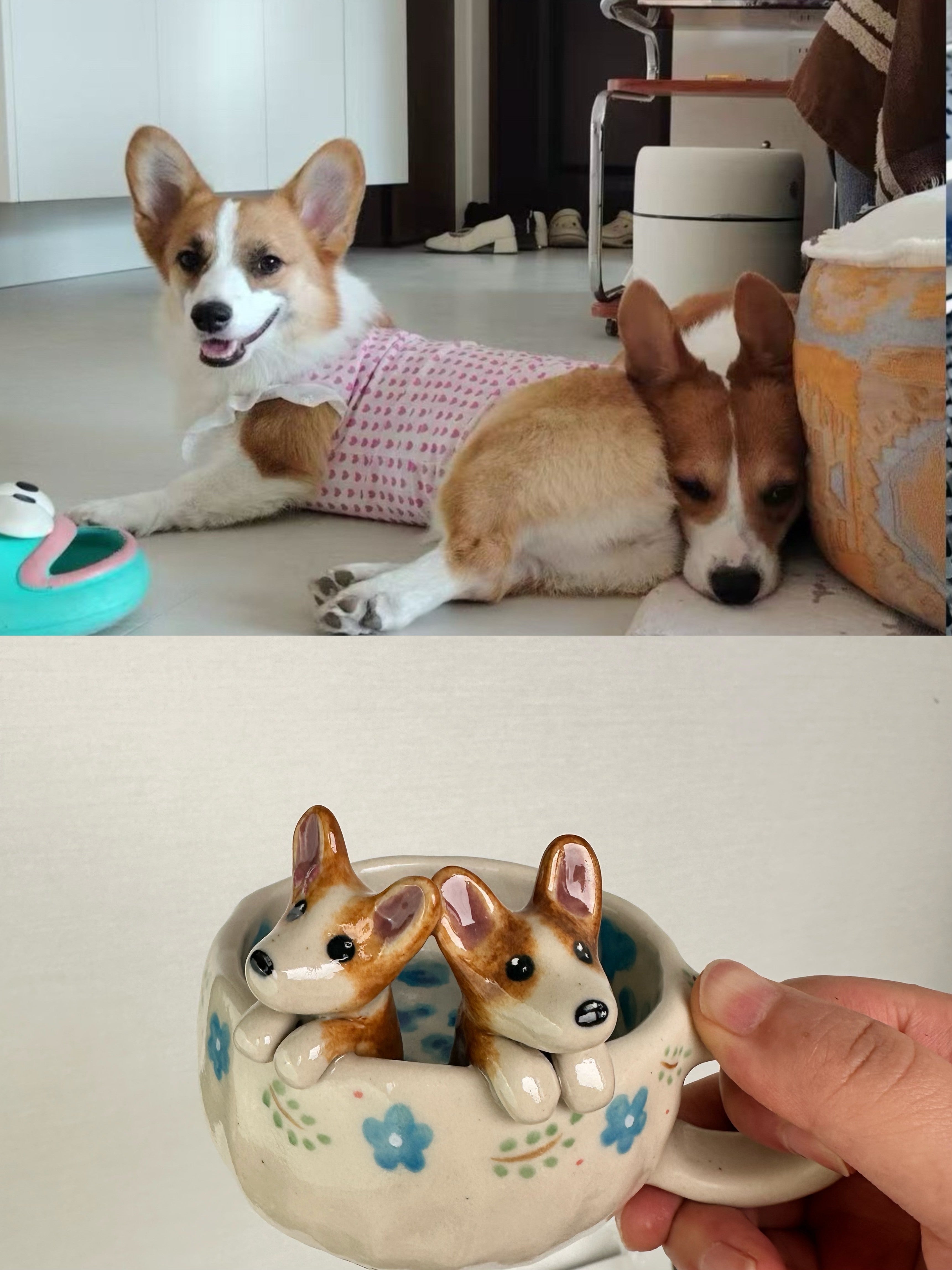 Handcrafted Custom Pet Ceramic Mug - Personalized Cat & Dog Coffee Cup Original Birthday Gift