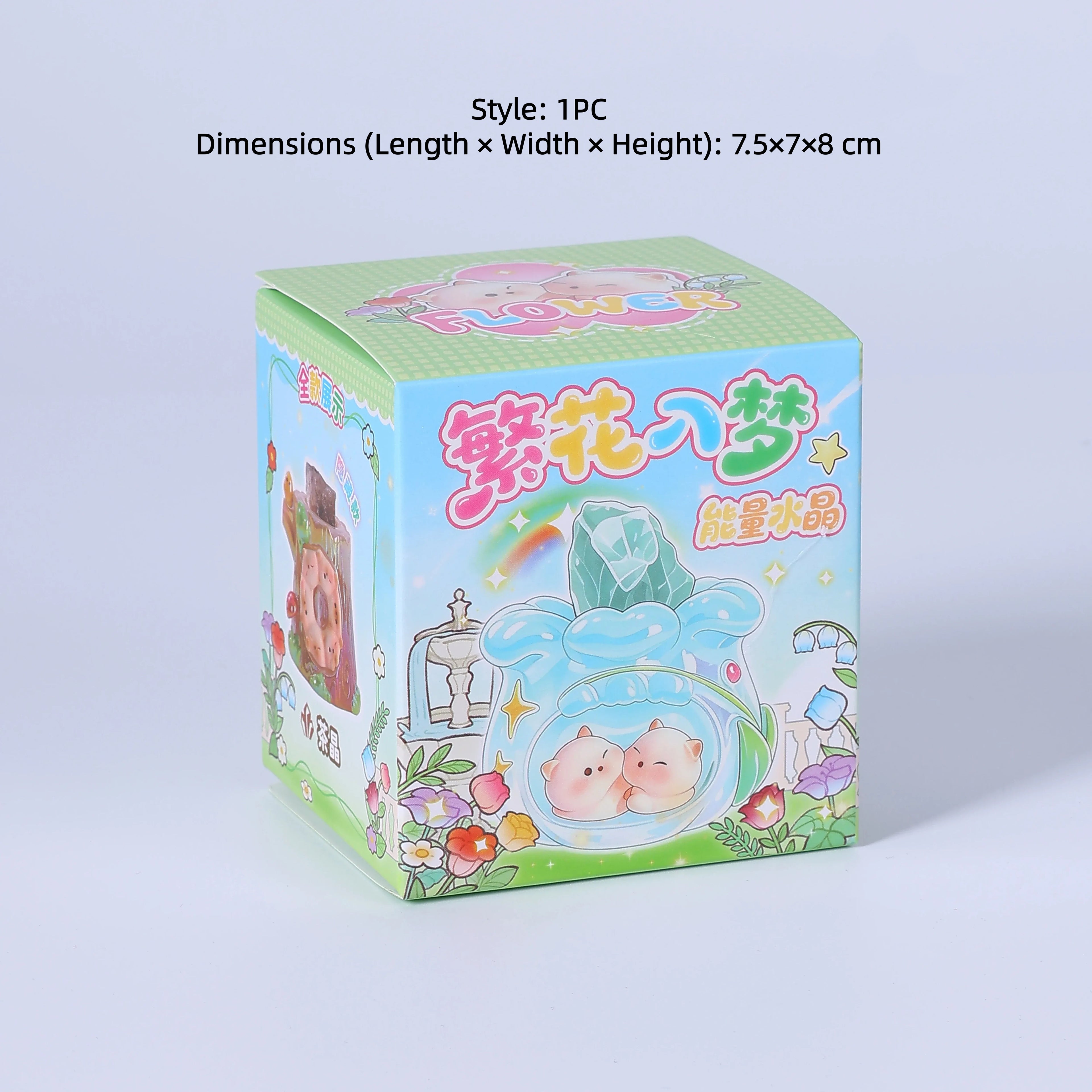 Cute Cartoon Crystal Kitten Blind Box Glowing Luminous Mini Cat Figurines Kawaii Healing Desktop Table Ornaments Lovely Surprise Mystery Box Decorative Gifts for Birthday Christmas Holiday Bedroom Office Home Decoration
