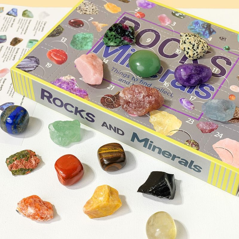 Kids Birthday Gift Crystal Blind Box Hole Punch Draw Toy Boys Girls Gemstone Rough Stone For Elementary Students