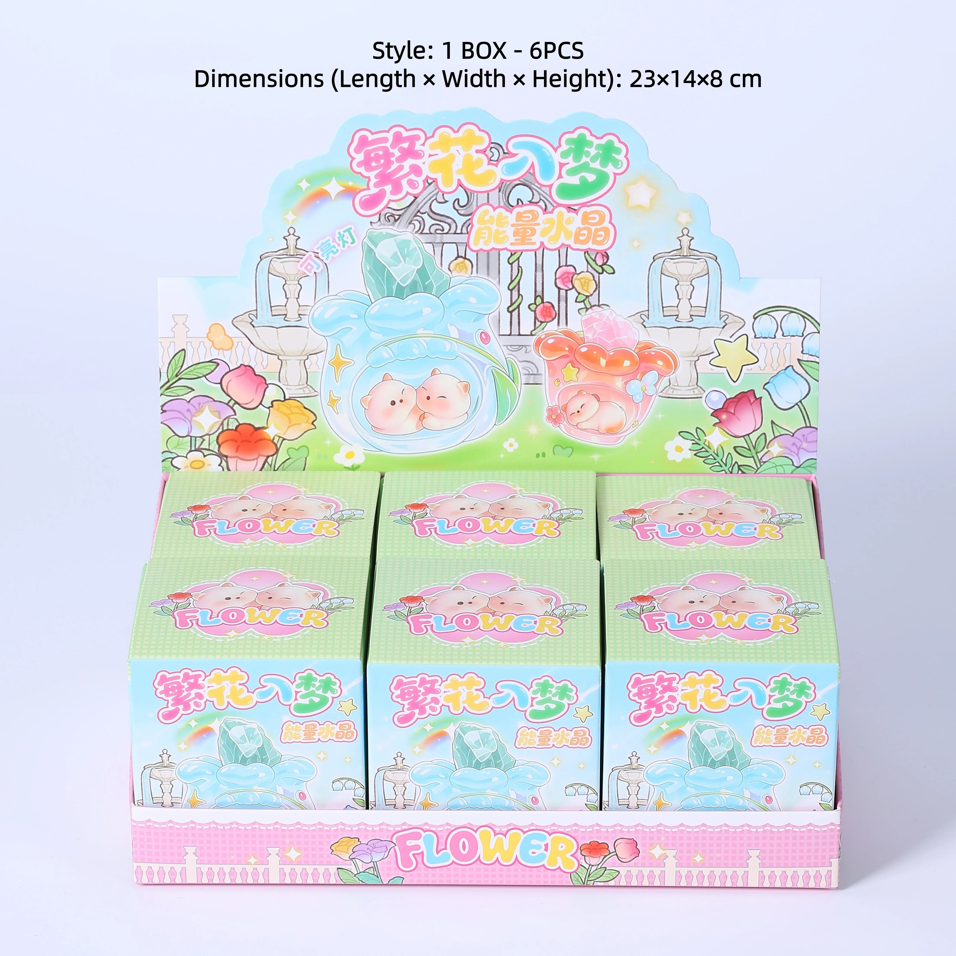 Cute Cartoon Crystal Kitten Blind Box Glowing Luminous Mini Cat Figurines Kawaii Healing Desktop Table Ornaments Lovely Surprise Mystery Box Decorative Gifts for Birthday Christmas Holiday Bedroom Office Home Decoration