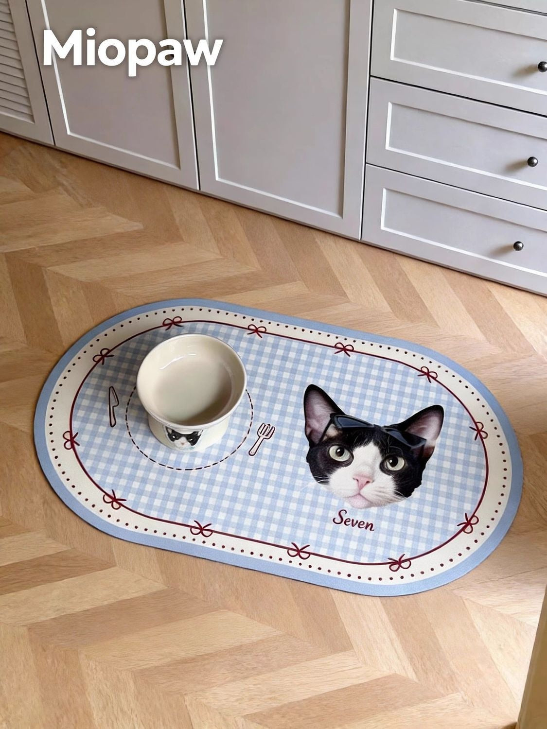 Original Custom Diatomaceous Earth Pet Placemat Personalized Photo With Dog Cat Pattern Custom Pet Keepsake Gift