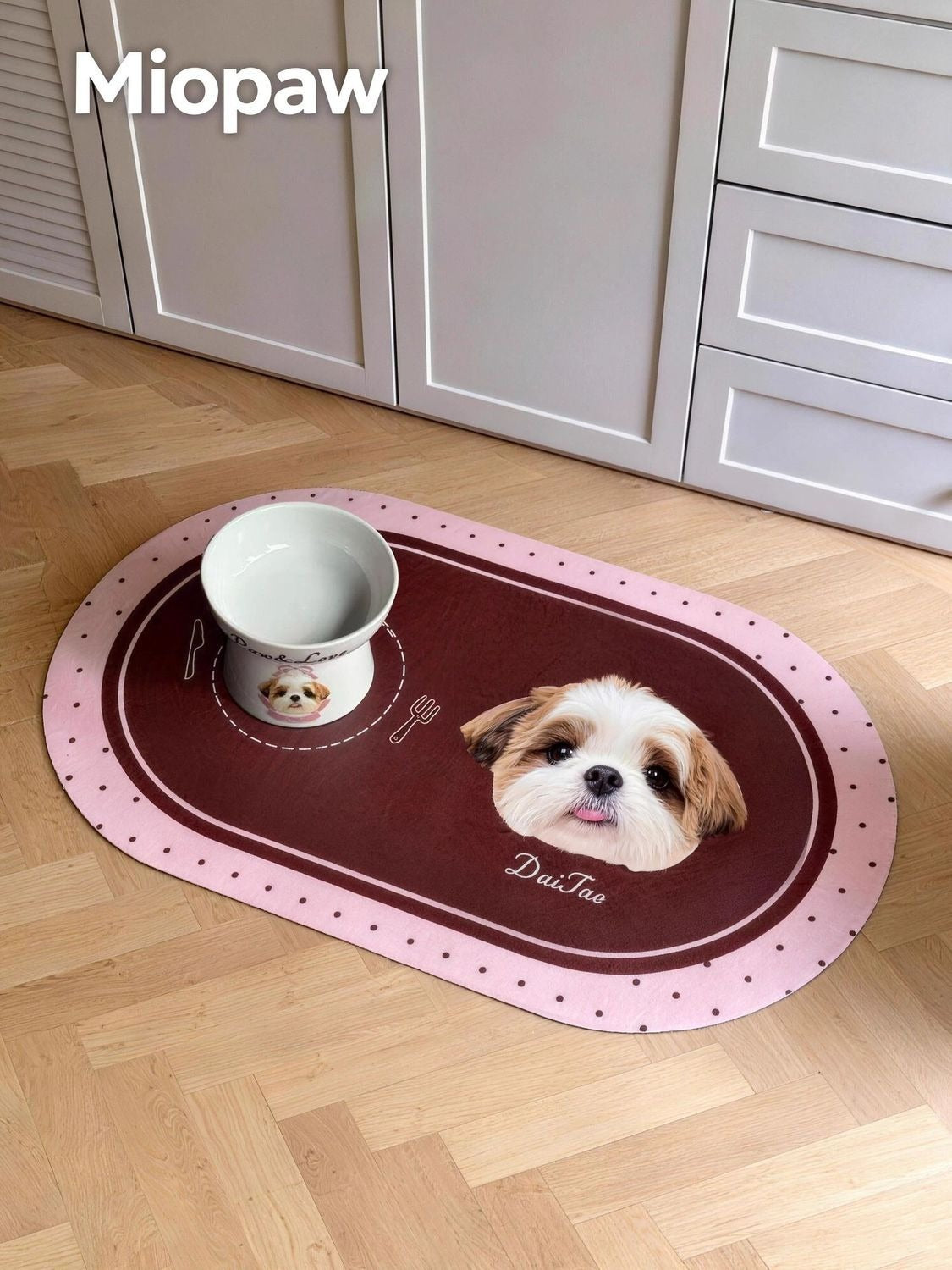 Original Custom Diatomaceous Earth Pet Placemat Personalized Photo With Dog Cat Pattern Custom Pet Keepsake Gift