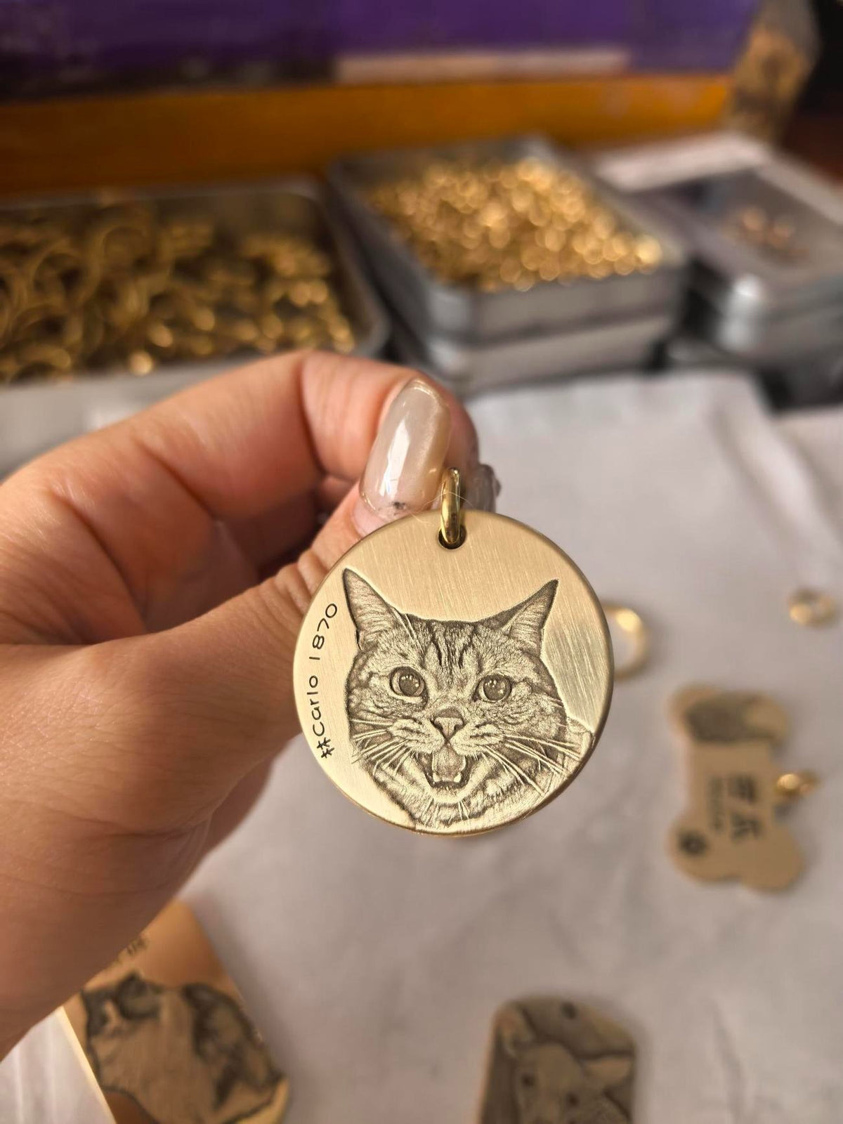 Custom Personalized Pet ID Tag Engraved Dog Cat Name Tag Anti‑Lost Identification Tag For Large Medium Small Dogs Golden Retriever Teddy Shiba Inu