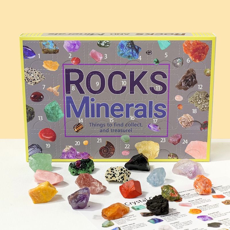 Kids Birthday Gift Crystal Blind Box Hole Punch Draw Toy Boys Girls Gemstone Rough Stone For Elementary Students