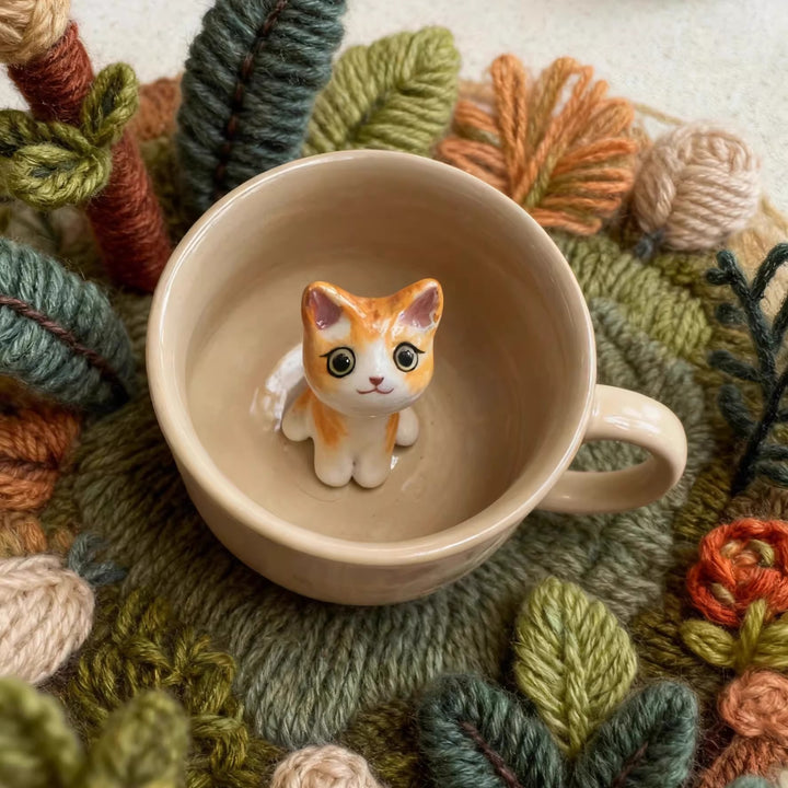 Handcrafted Custom Pet Ceramic Mug - Personalized Cat & Dog Coffee Cup Original Birthday Gift