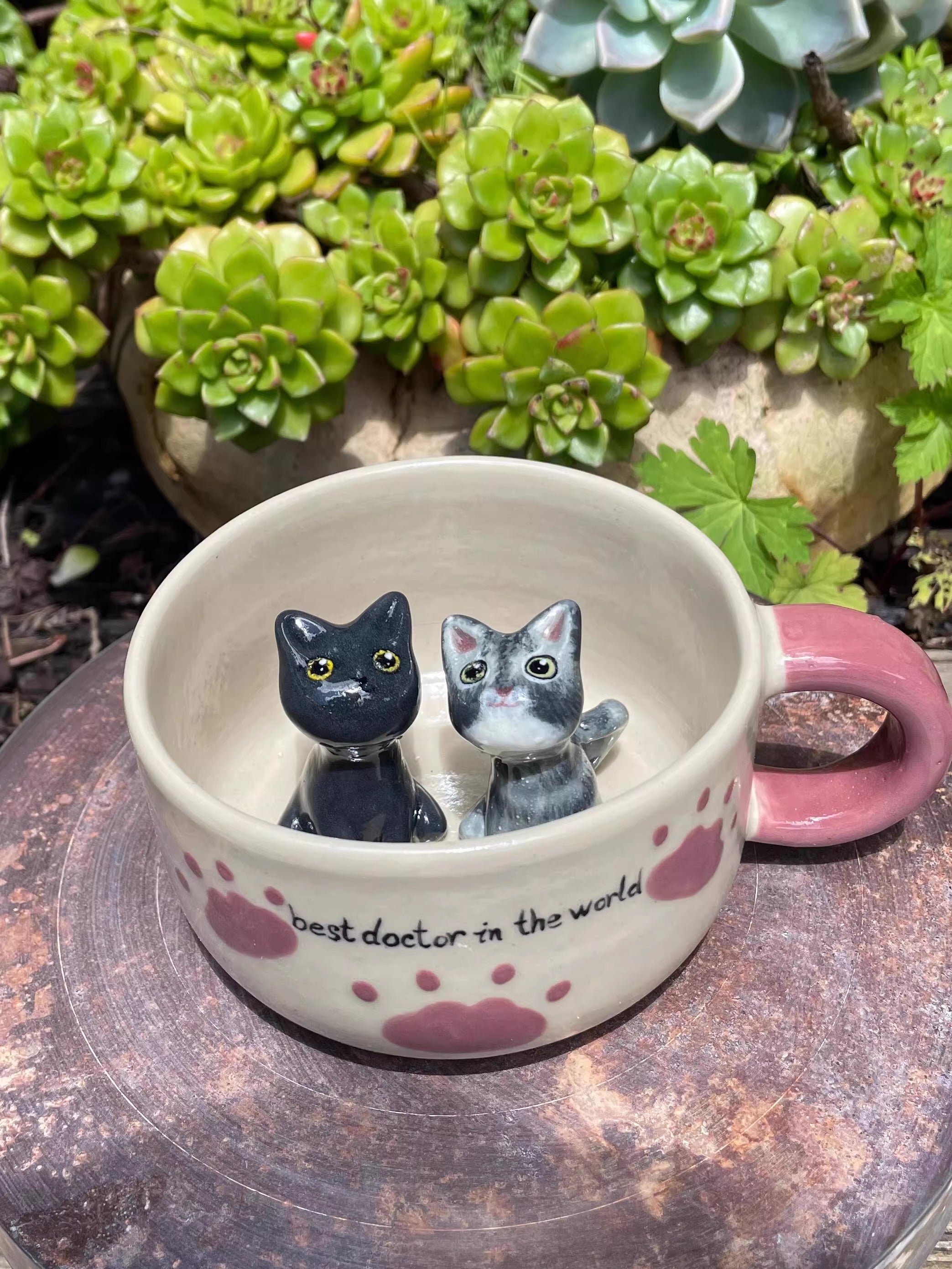 Handcrafted Custom Pet Ceramic Mug - Personalized Cat & Dog Coffee Cup Original Birthday Gift