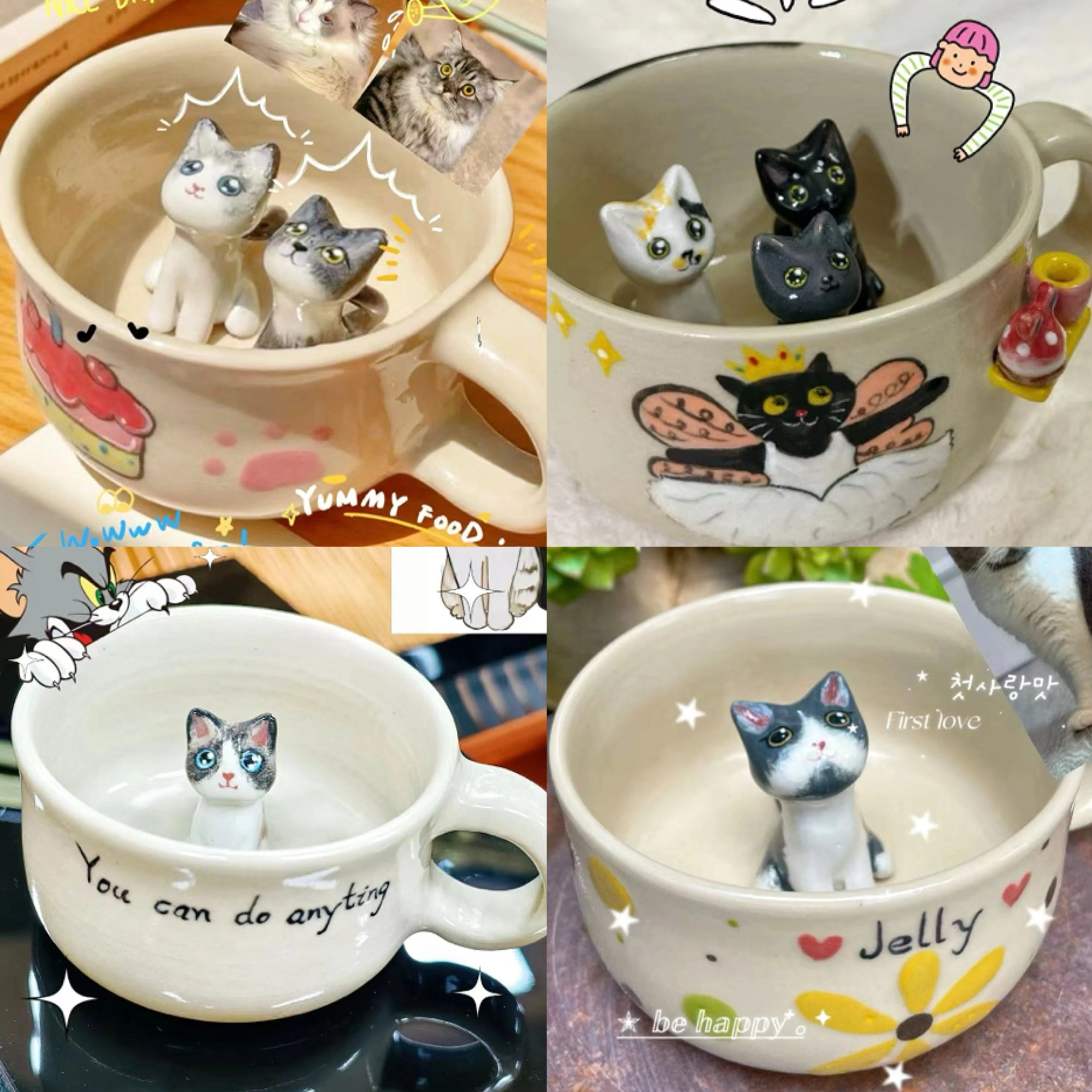 Handcrafted Custom Pet Ceramic Mug - Personalized Cat & Dog Coffee Cup Original Birthday Gift