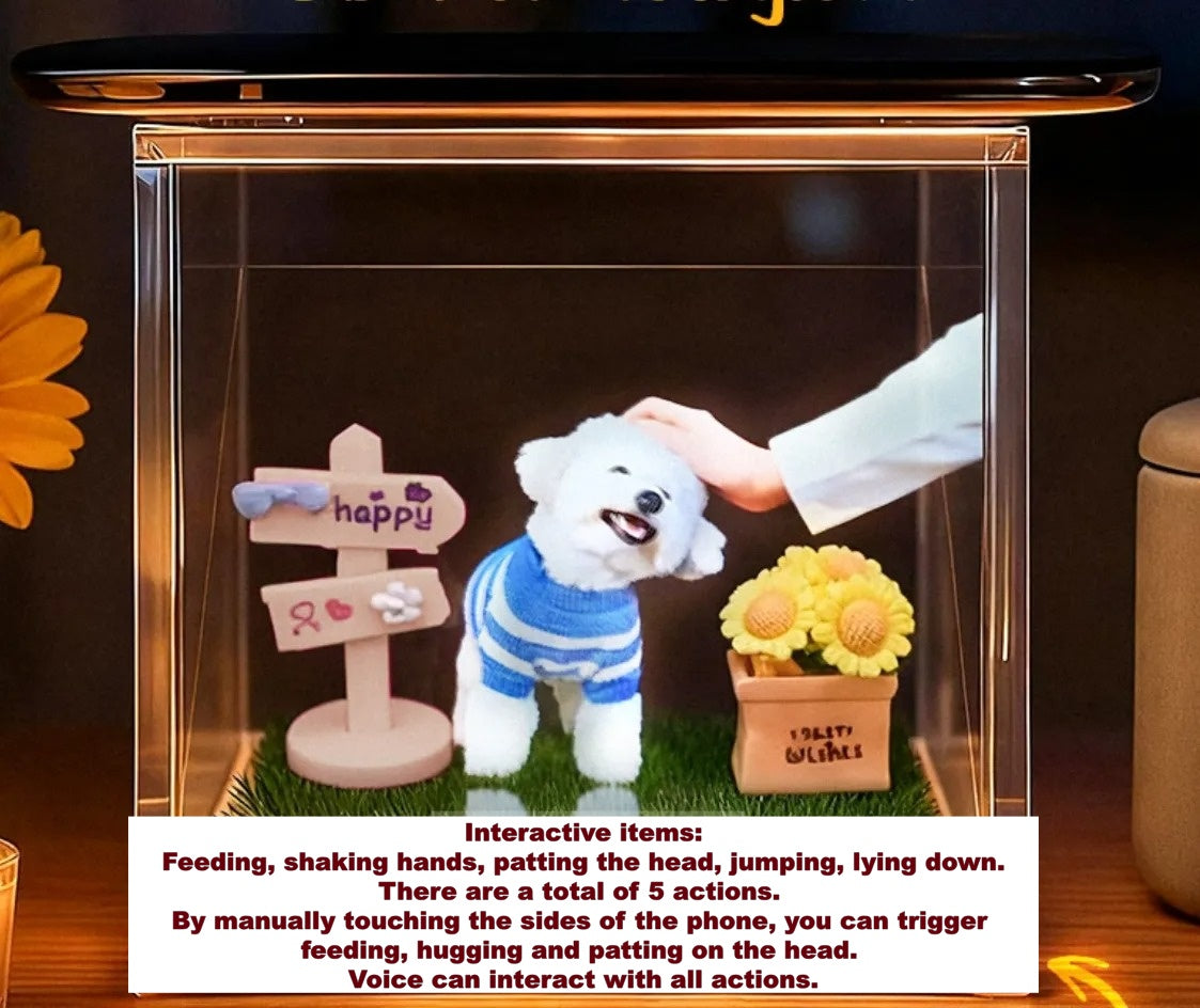 Pet Hologram Interactive Memorial Box - 3D Holographic Projector to Keep Your Pet's Memory Alive Forever