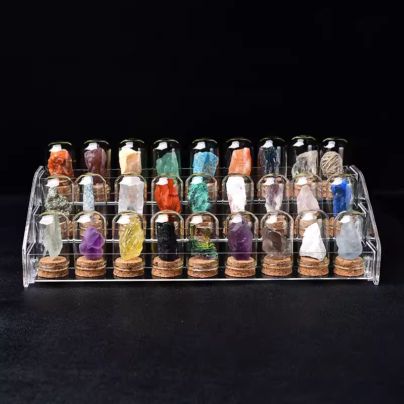 Natural Crystal Rough Mineral Specimen Display Ornament Kids Geology Teaching Gift Intelligence Development Raw Gemstone Mineral Crystal Specimen