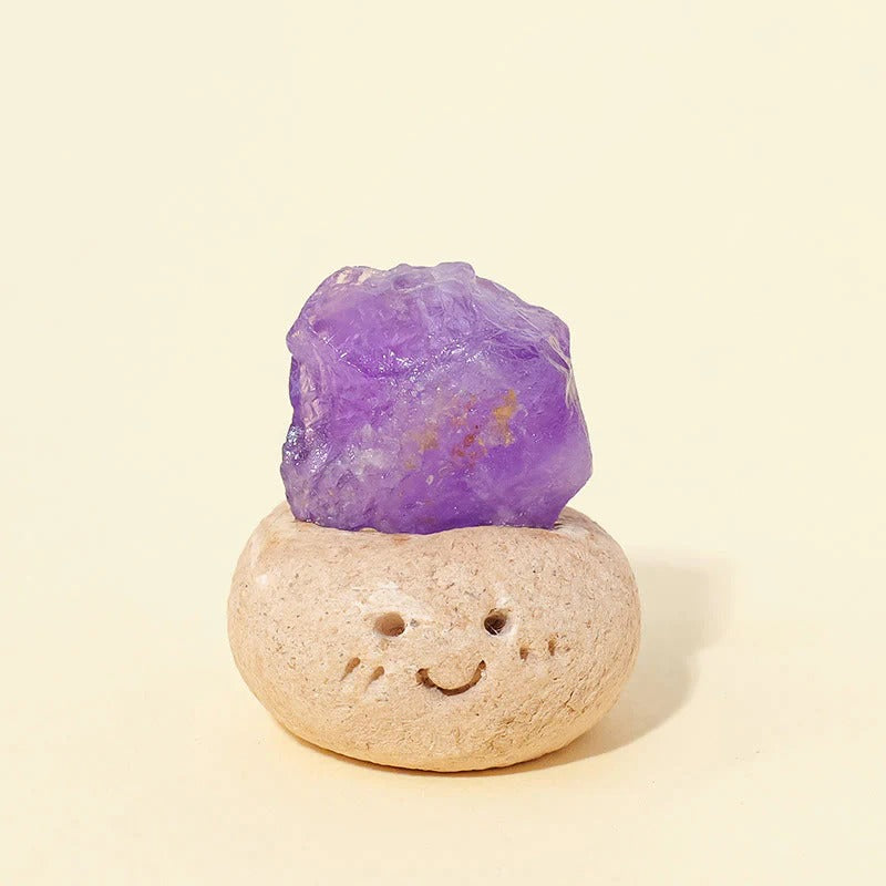 Crystal Little Pudding Yuanbao Fortune Ornament Olivenorma Natural Irregular Crystal Small Bean Decoration Reiki Healing Feng Shui Wealth Gift for Colleagues Crystal Lovers