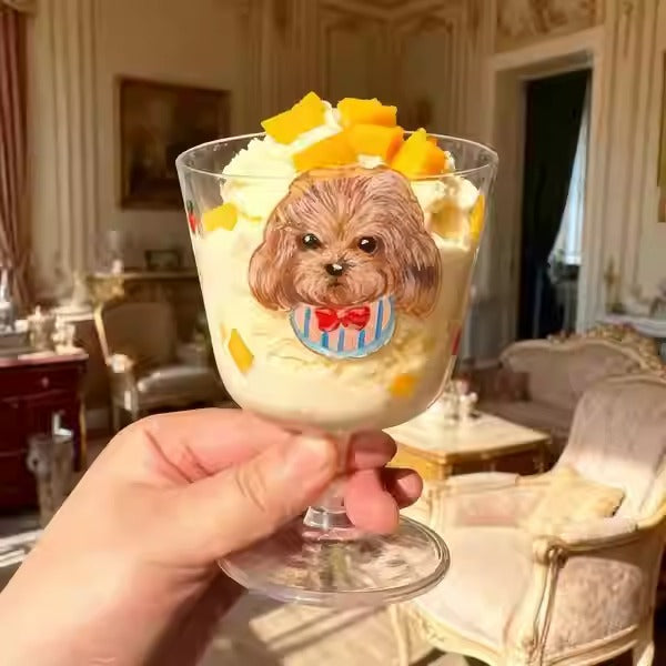 Custom Cat Dog Pet Portrait Glassware - Artisan Hand-Drawn Home Use