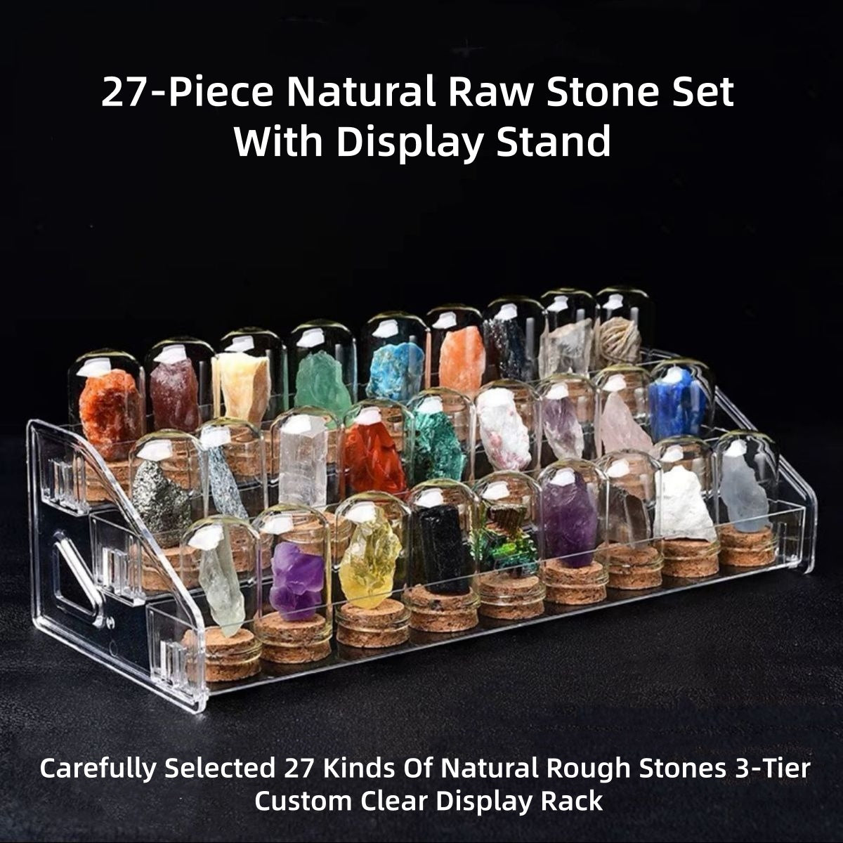 Natural Crystal Rough Mineral Specimen Display Ornament Kids Geology Teaching Gift Intelligence Development Raw Gemstone Mineral Crystal Specimen