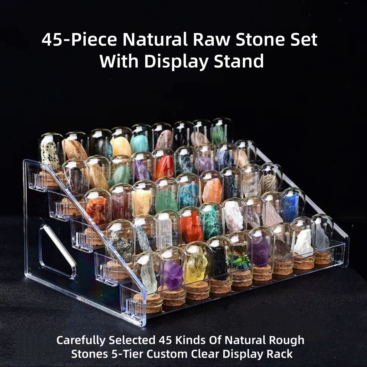 Natural Crystal Rough Mineral Specimen Display Ornament Kids Geology Teaching Gift Intelligence Development Raw Gemstone Mineral Crystal Specimen
