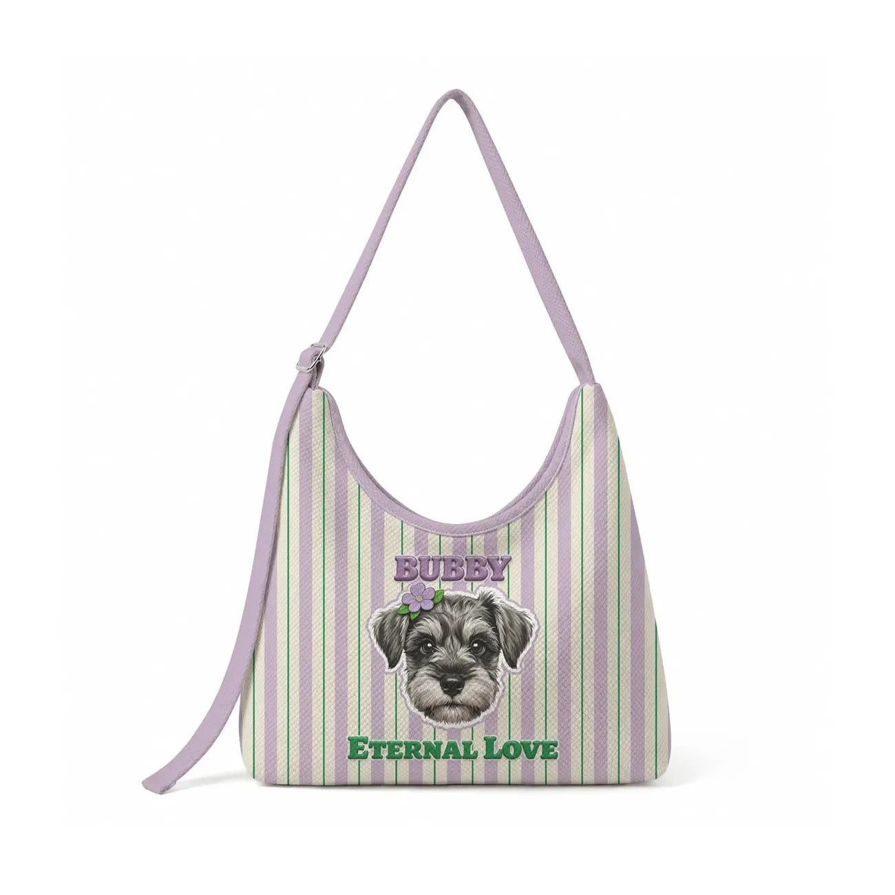 Custom Pet Portrait Crossbody Bag Personalized Pet Photo Canvas Shoulder Bag Lightweight Sports Commute Street Trend Sling Bag