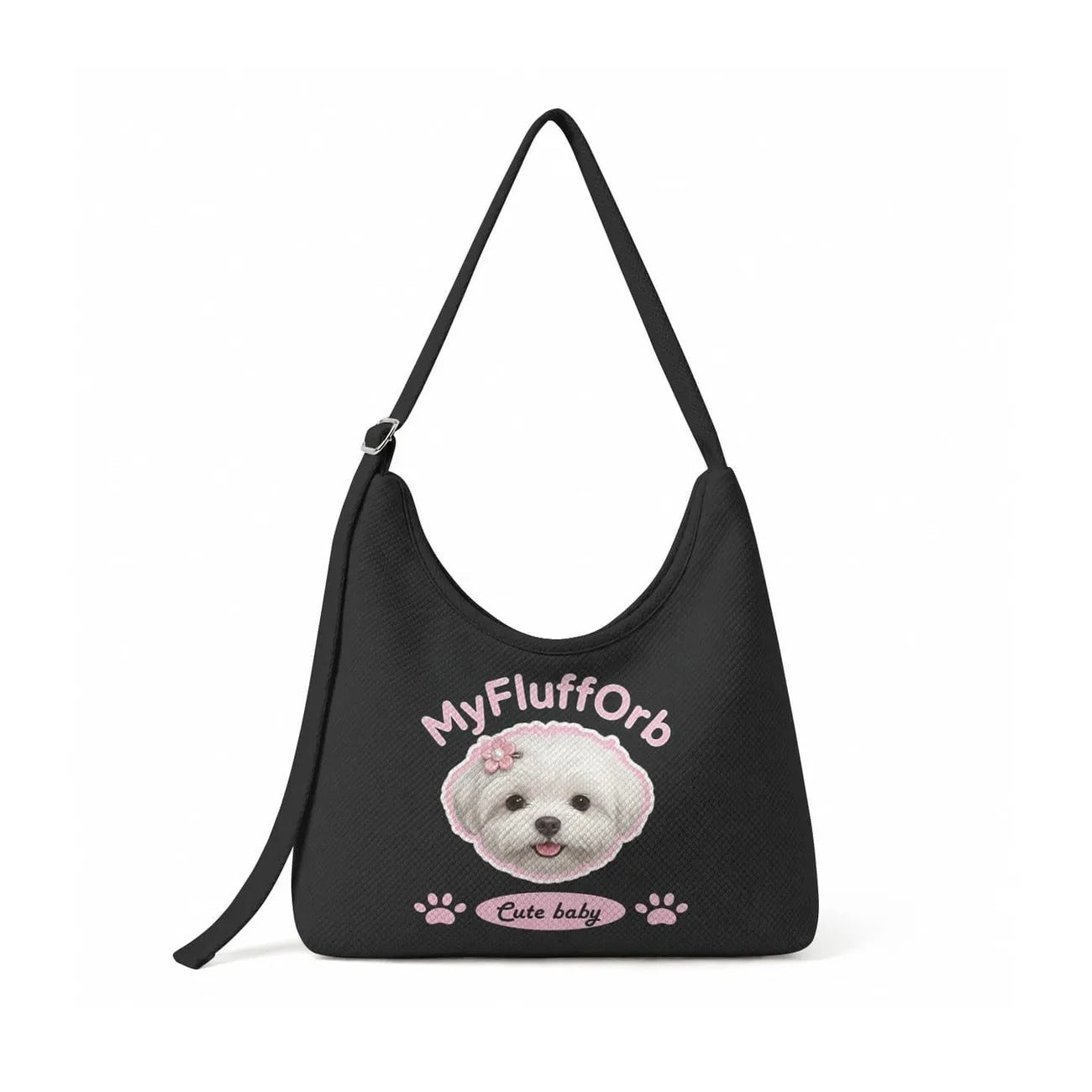 Custom Pet Portrait Crossbody Bag Personalized Pet Photo Canvas Shoulder Bag Lightweight Sports Commute Street Trend Sling Bag