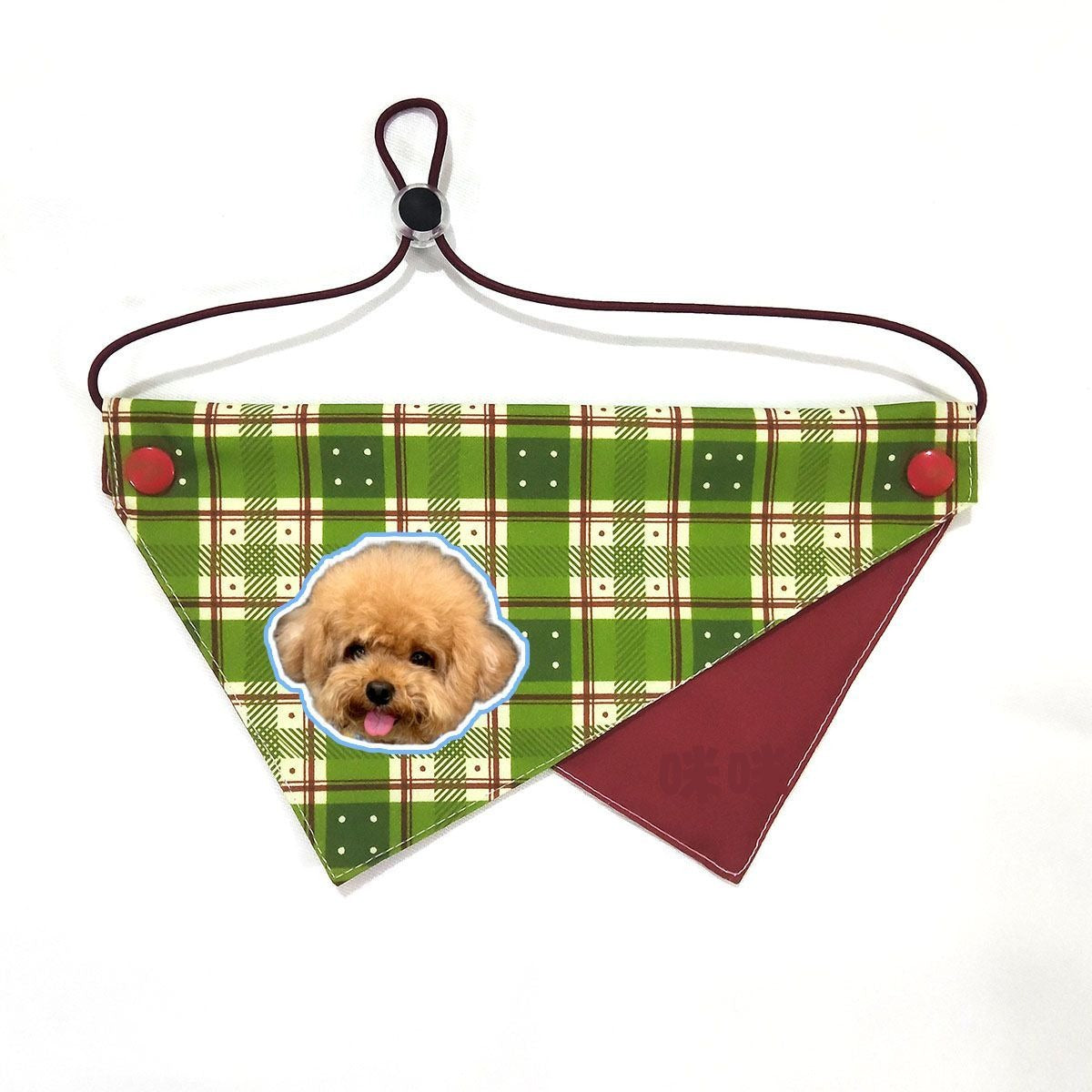 Custom Pet Bandana With Dog Cat Portrait Personalized Christmas Dog Neck Scarf Cute Puppy Kitten Saliva Bib Christmas Pet Costume Accessory