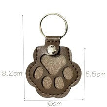 Leather Paw Keychain Pet Hair Collector - Handmade Memorial Storage Bag for Dogs & Cats